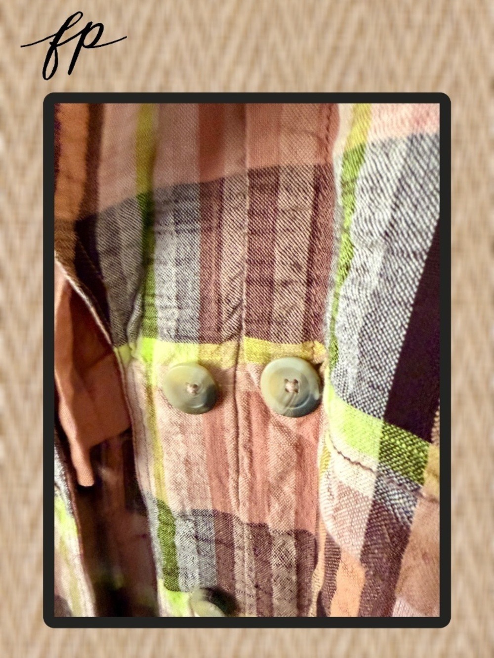 FREE PEOPLE Plaid Bliss 100% Cotton Lightweight Oversized Colorful Maxi Trench - Picture 10 of 12